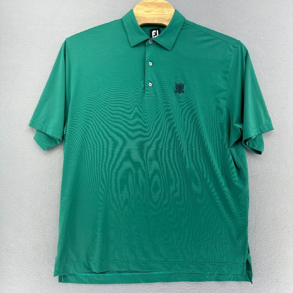 FootJoy FJ BraeBurn Golf Course Polo Shirt Performance Stretch Green SZ 2XL